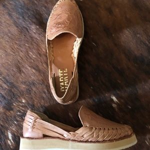 COPY - Brown Leather Huarache Shoes